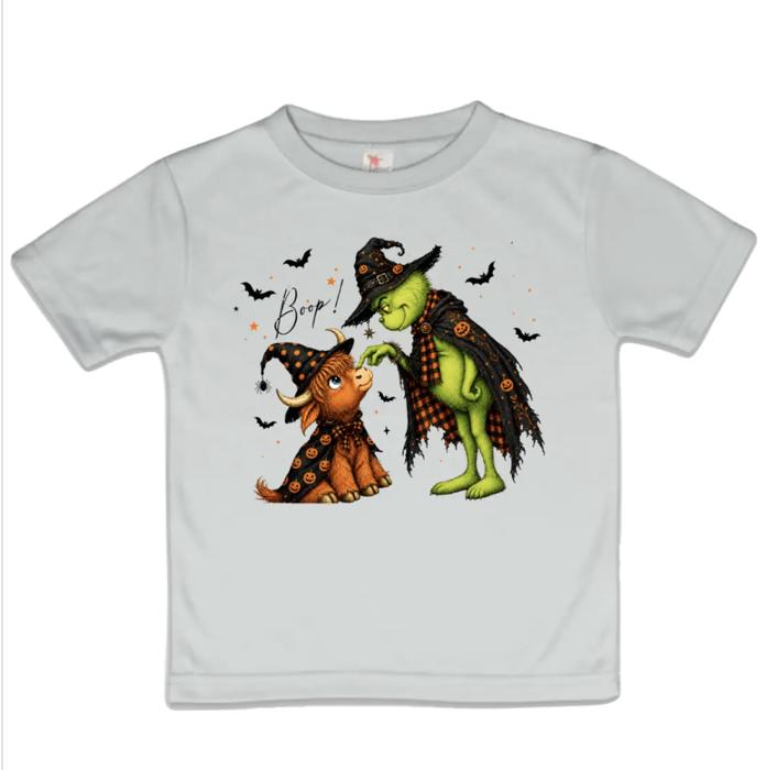 Highland Heifer "Boop" Kids Unisex  Halloween Tee Shirt