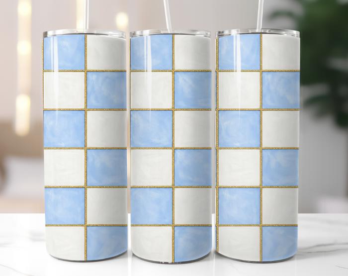 Checkered 20oz Stainless Steel Tumblers