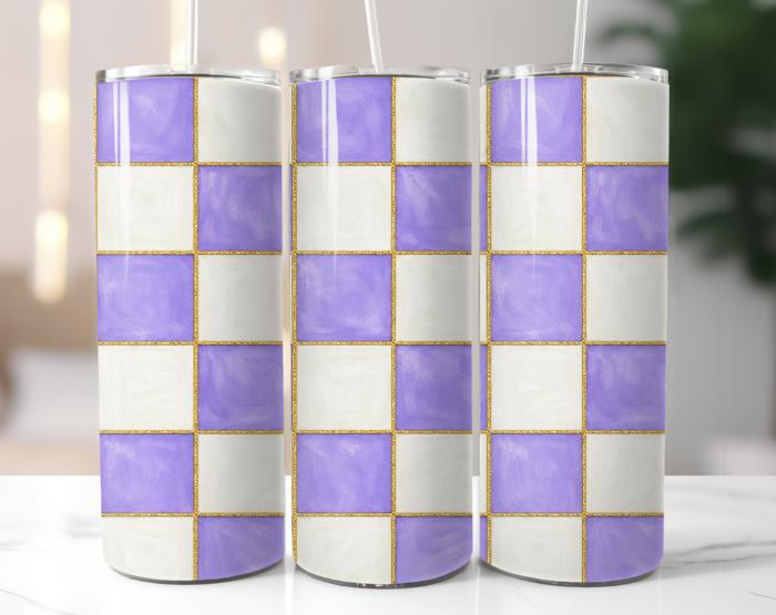 Checkered 20oz Stainless Steel Tumblers