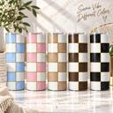  Checkered 20oz Stainless Steel Tumblers