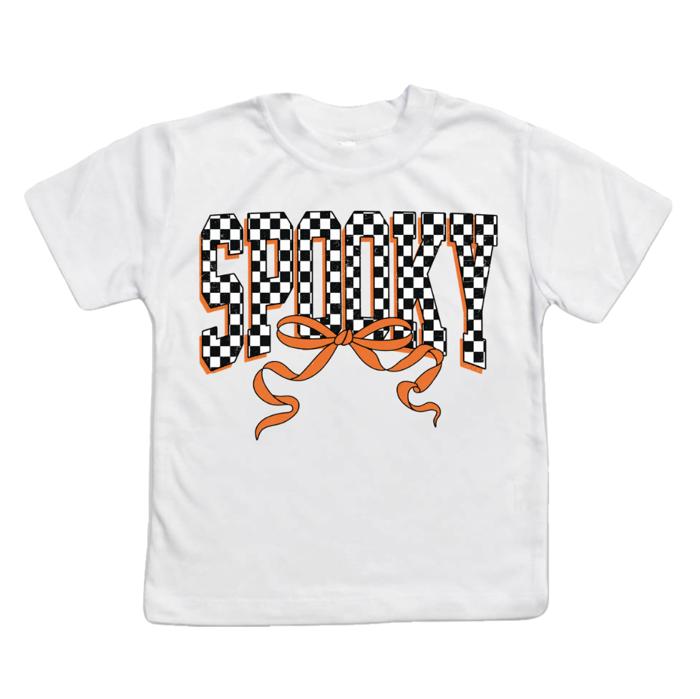 Spooky Girls Checkered Halloween Tee Shirt