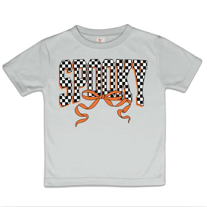 Spooky Girls Checkered Halloween Tee Shirt