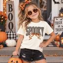  Spooky Girls Checkered Halloween Tee Shirt