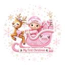  My First Christmas Baby Onesie, Personalized Name and Date 