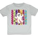  Ghost and Stripes Girls Halloween Tee Shirt