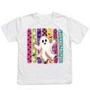 Ghost and Stripes Girls Halloween Tee Shirt