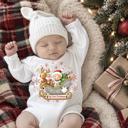  My First Christmas Baby Onesie, Personalized Name and Date 