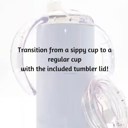  Floral 12 oz Girls Personalized Sippy Cup with 2 Lids and Straw