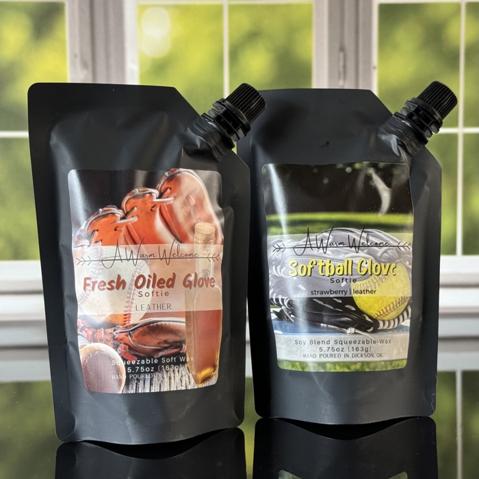Fresh Oiled Glove Softie | Squeeze Wax Melt | Baseball Collection | Squeeze Candle