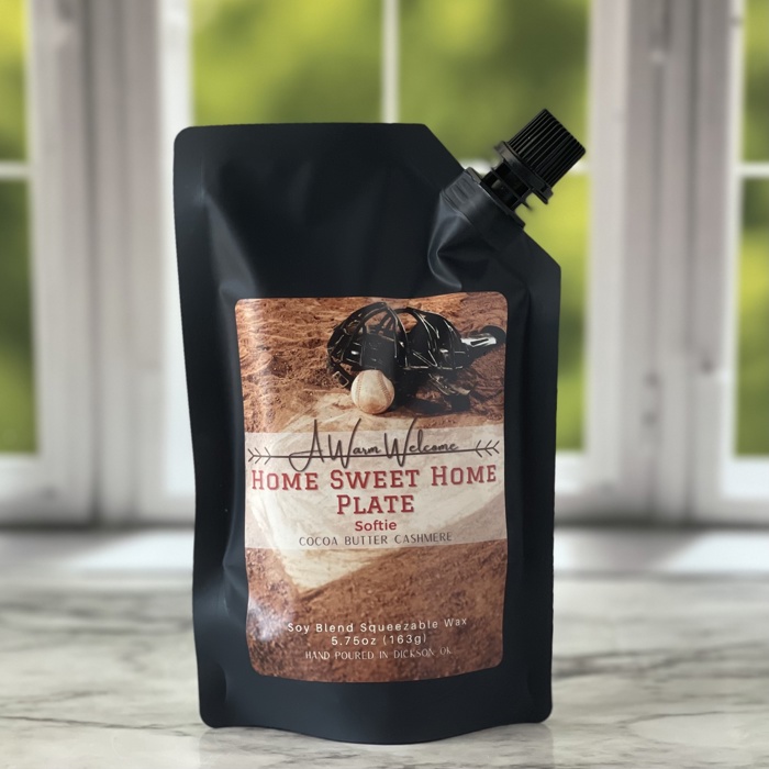 Home Sweet Home Plate Softie | Scented Squeeze Wax Melt | Baseball Collection | Squeeze Candle