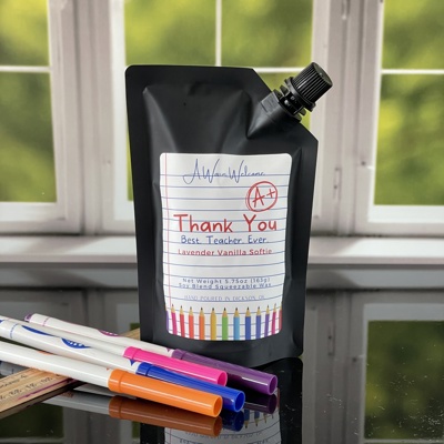Lavender Vanilla Teacher Softie | Scented Squeeze Wax Melt | Teacher Appreciation | Squeeze Candle