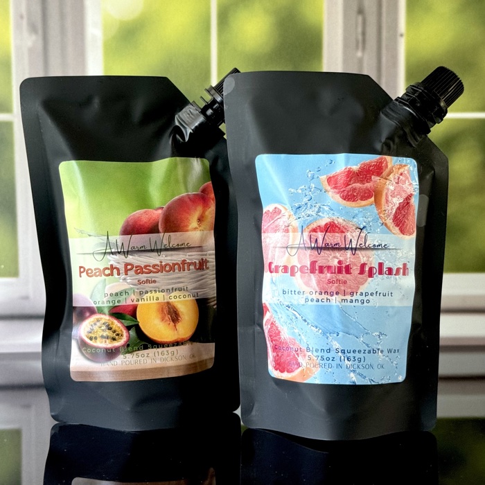 Peach Passionfruit Softie | Summer Squeeze Wax Melt | Home Fragrance | Squeeze Candle