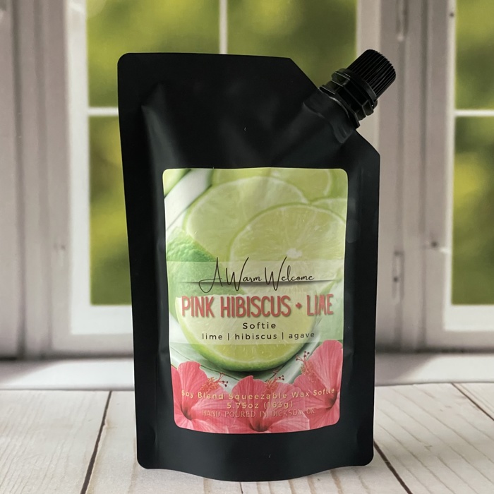 Pink Hibiscus + Lime Softie | Summer Squeeze Wax Melt | Home Fragrance | Squeeze Candle