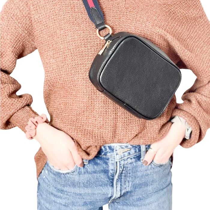 The Kelli | Convertible Pebbled Leather Belt Bag/Sling Bag