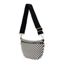 Black Checkered The Fiona | Checkered Woven Bum Bag (11 Colors)