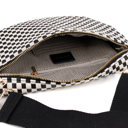 Black Checkered The Fiona | Checkered Woven Bum Bag (11 Colors)