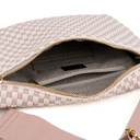 Light Pink Checkered The Fiona | Checkered Woven Bum Bag (11 Colors)
