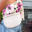 Light Pink Checkered The Fiona | Checkered Woven Bum Bag (11 Colors)
