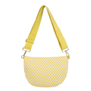 Yellow Checkered The Fiona | Checkered Woven Bum Bag (11 Colors)