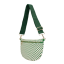 Green Checkered The Fiona | Checkered Woven Bum Bag (11 Colors)