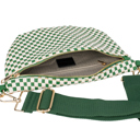 Green Checkered The Fiona | Checkered Woven Bum Bag (11 Colors)