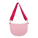 Bright Pink Checkered The Fiona | Checkered Woven Bum Bag (11 Colors)