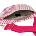 Bright Pink Checkered The Fiona | Checkered Woven Bum Bag (11 Colors)