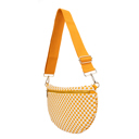 Orange Checkered The Fiona | Checkered Woven Bum Bag (11 Colors)