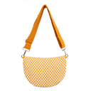 Orange Checkered The Fiona | Checkered Woven Bum Bag (11 Colors)