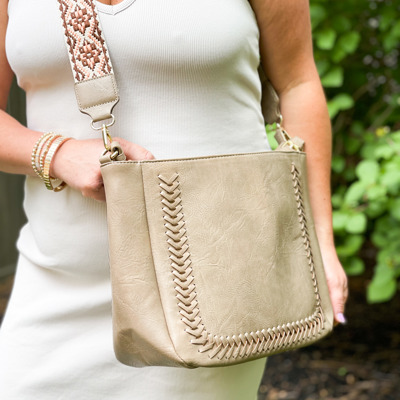 The Harper | Cross stitch Messenger Bag