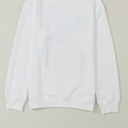  Merry And Bright Cable Knit Pullover Sweatshirt