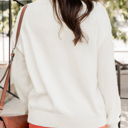  Plus Size Thankful Ivory Embroidered Sweater