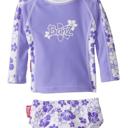 Lilac 6-12M Baby & Toddler Rashguard & Swim Diaper Set