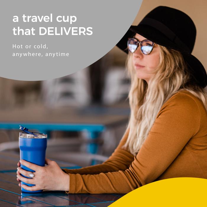 Travel Spill-Proof Travel Cup with Lid 18oz