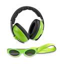 Peridot Baby Hearing Protection Earmuffs & Wrap Around Sunglasses Combo Set