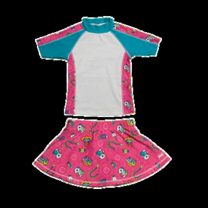 Girls 2-4  Short Sleeve Rashguard Set