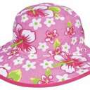 Pink Floral Childrens Sun Hats with UPF 50+ Protection - Reversible UPF 50+