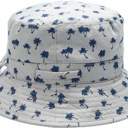 Small Dark Palm Tree Childrens Sun Hats with UPF 50+ Protection with Toggle