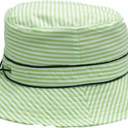 Small Green Stripe Childrens Sun Hats with UPF 50+ Protection with Toggle