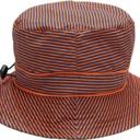 Small Orange Stripe Childrens Sun Hats with UPF 50+ Protection with Toggle