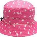 Small Palm Pink Childrens Sun Hats with UPF 50+ Protection with Toggle