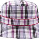 Small Purple Check Childrens Sun Hats with UPF 50+ Protection with Toggle