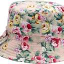 Small Vintage Rose Girls Sun Hats with UPF 50+ Protection with Bow