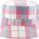 Small White Check Girls Sun Hats with UPF 50+ Protection with Bow