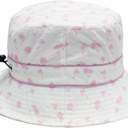 Small White Palm Childrens Sun Hats with UPF 50+ Protection with Toggle