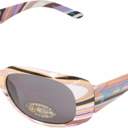 Lilac Stripe Kids Wrap Around Sunglasses - Patterns