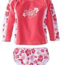 Pink Floral 18-24M Baby & Toddler Rashguard & Swim Diaper Set