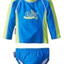 Blue/Green 12-18M Baby & Toddler Rashguard & Swim Diaper Set