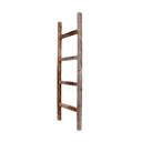 Weathered Gray 48 inches Rustic Farmhouse Reclaimed Wood Decorative Bookcase, Blanket Ladder