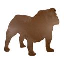 Bulldog 18 inches Rustic Farmhouse Bulldog Cutout Reclaimed Wood Silhouette